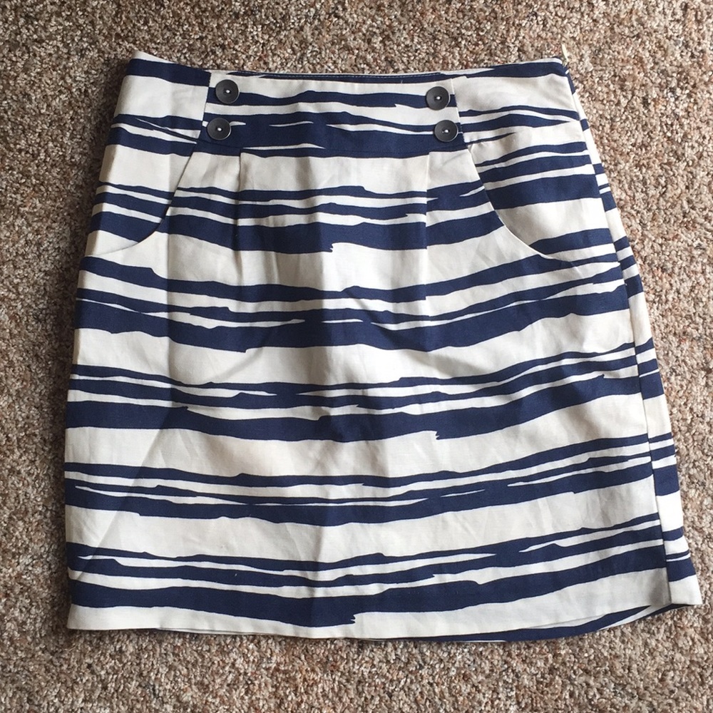 White and blue skirt